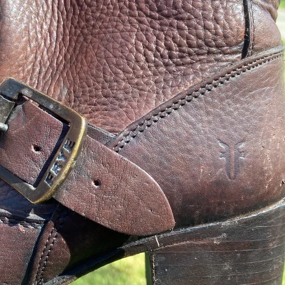 Frye Vera Short Brown Leather Heeled Boot Women’s Size 5.5 - Picture 7 of 14